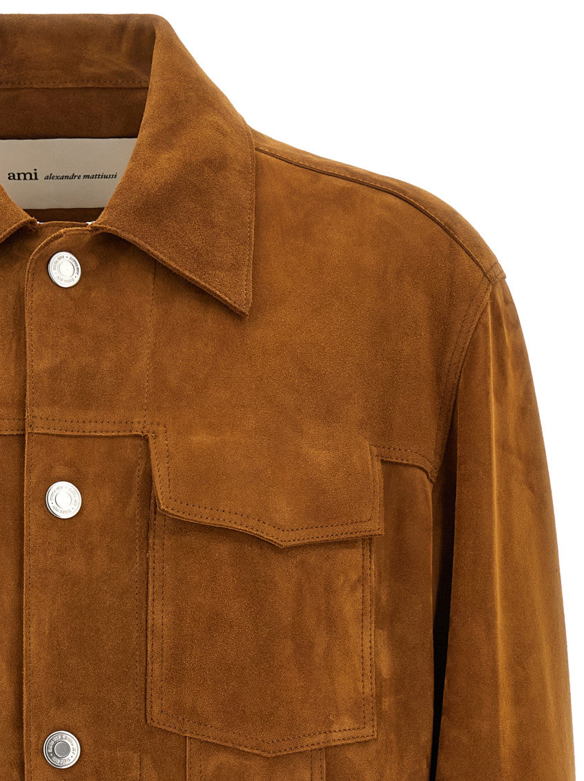 Brown Solid Leather Jacket 3