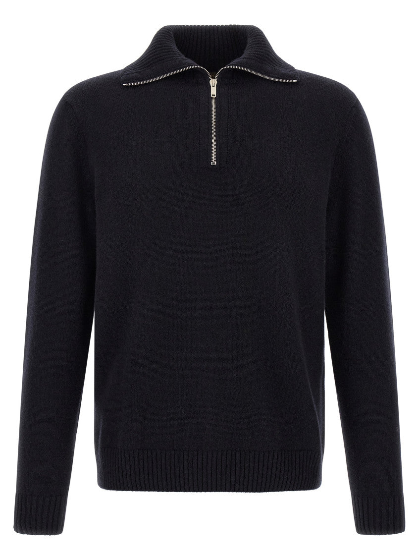 Dark Blue Half Zip Sweater 1