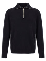 Dark Blue Half Zip Sweater 1