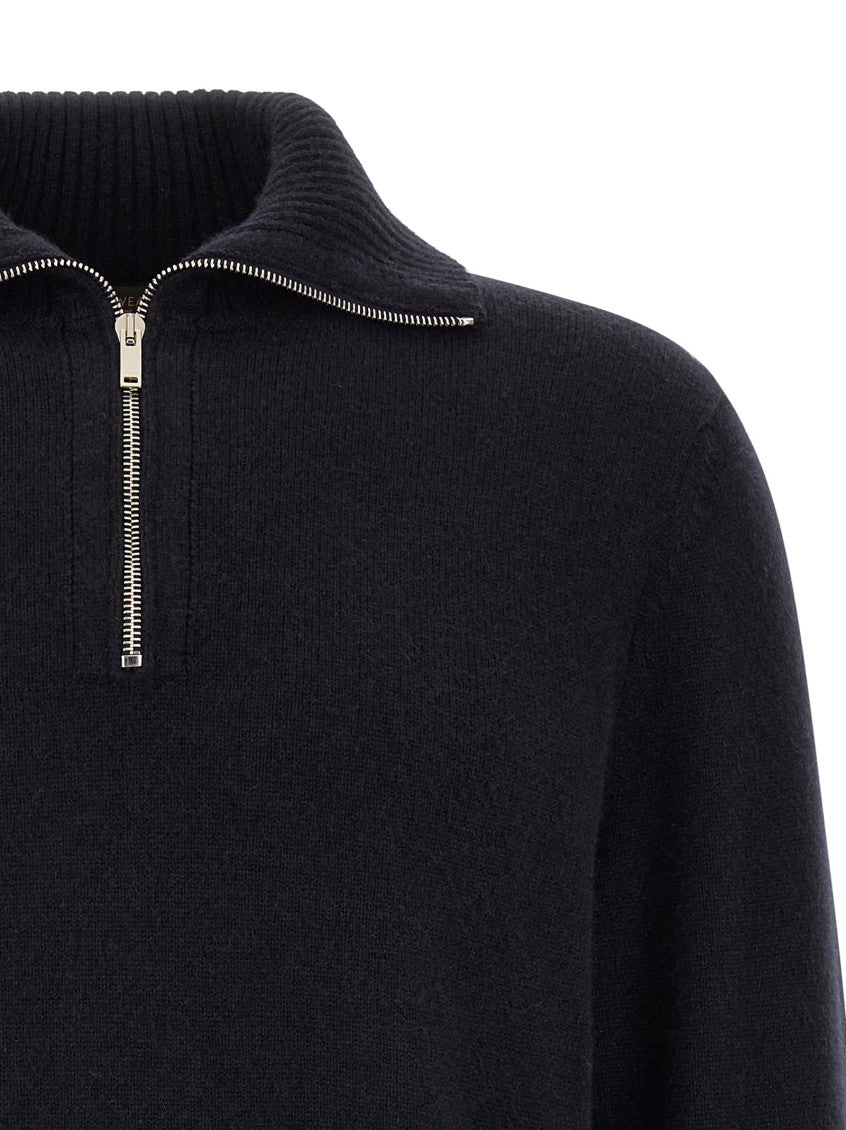 Dark Blue Half Zip Sweater 3