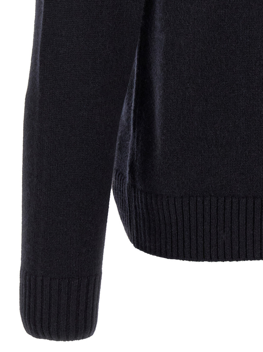 Dark Blue Half Zip Sweater 4