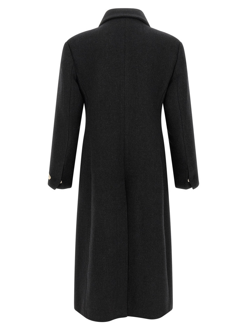 Dark Grey Tailored Wool Coat 2