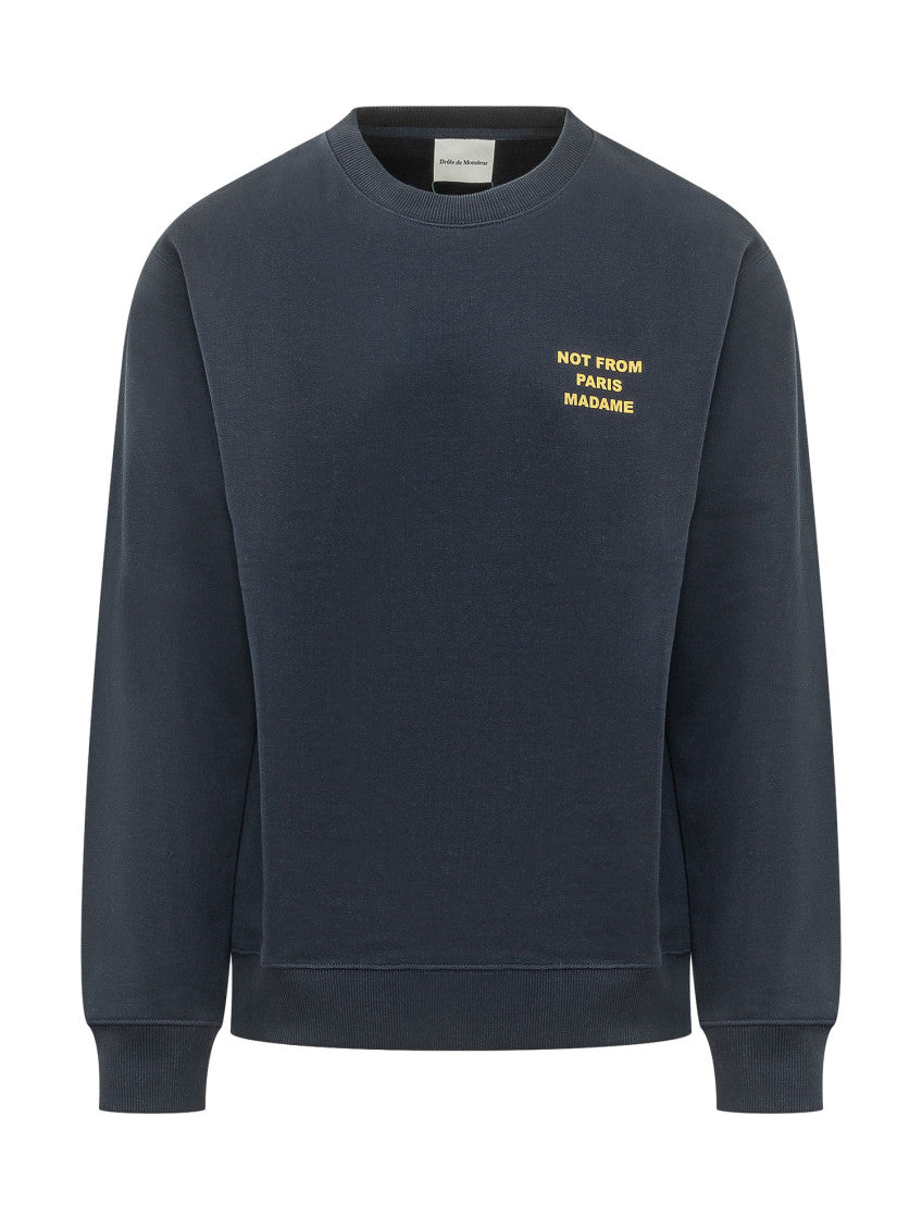 Navy Blue Printed Sweatshirt 1
