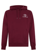 Maroon Printed Regular Hoodie 1