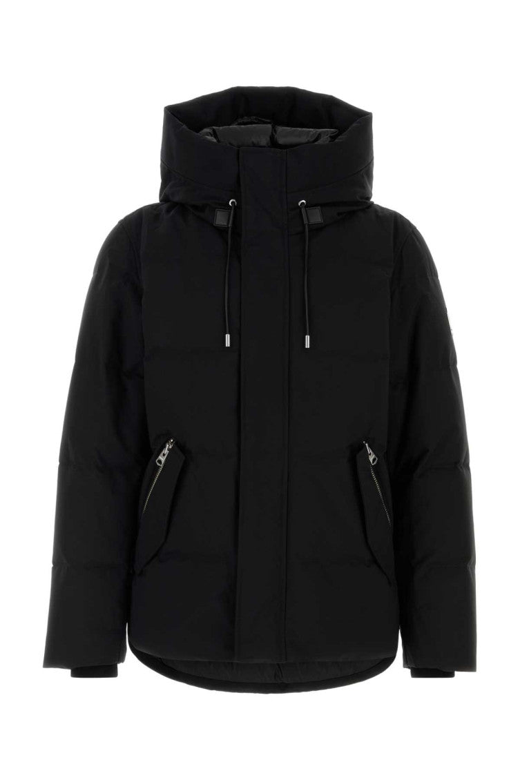 Black Solid Hood Jacket 1