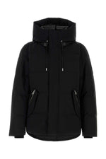Black Solid Hood Jacket 1