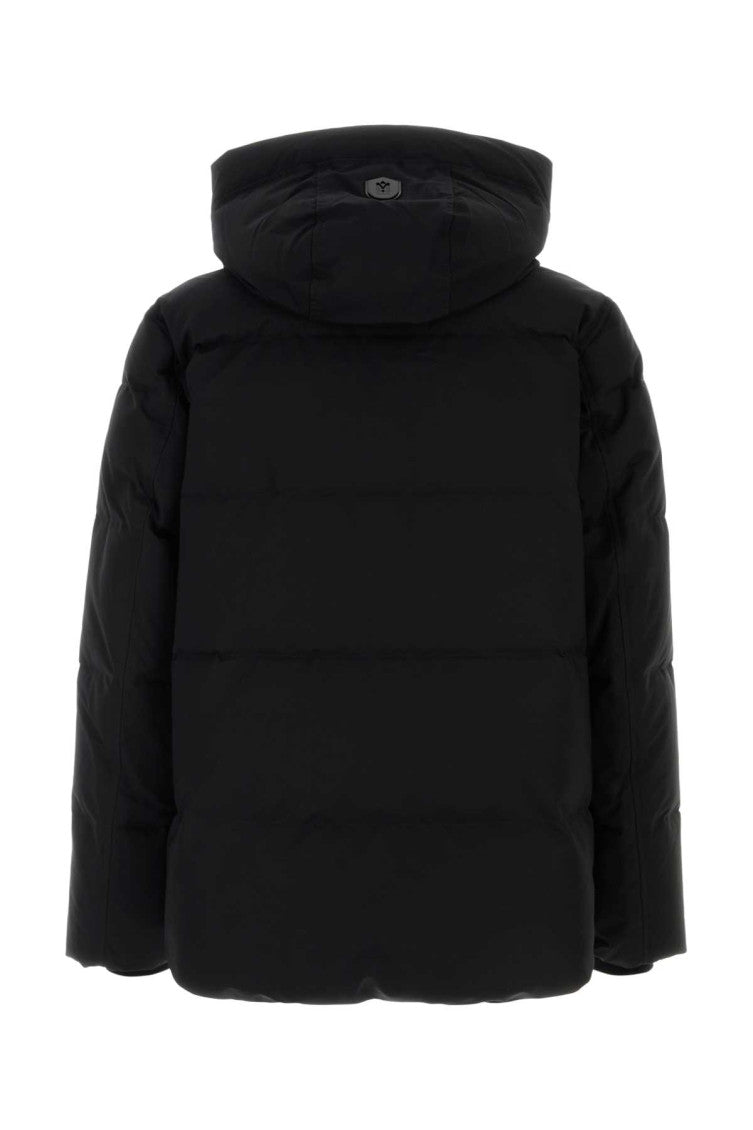 Black Solid Hood Jacket 2