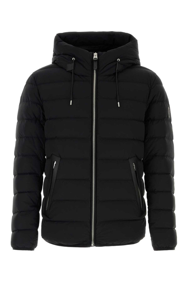 Black Quilted Hood Jacket 1