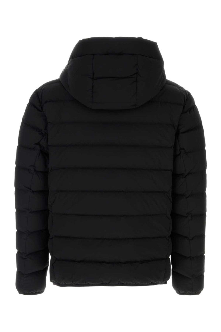 Black Quilted Hood Jacket 2