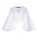 White Solid V Neck Top 1