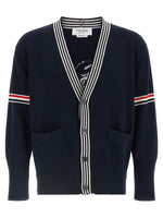 Navy Blue V Neck Cardigan 1