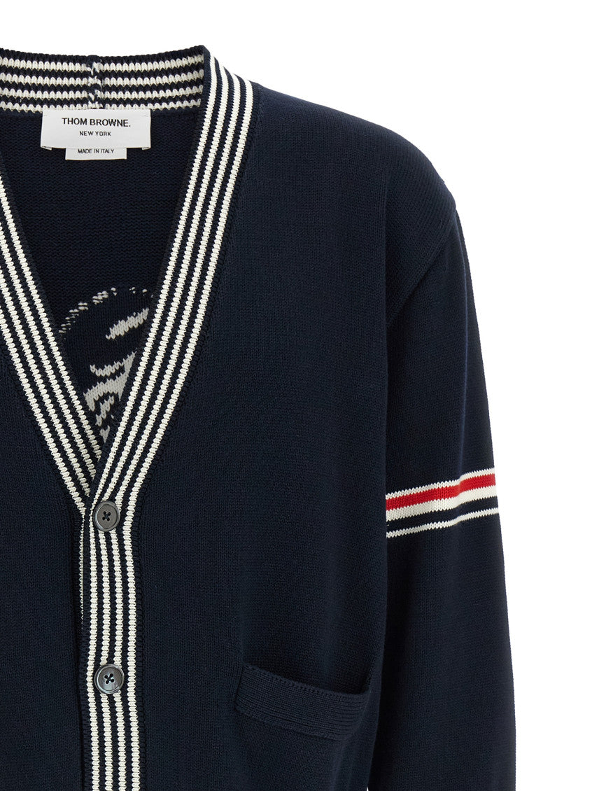 Navy Blue V Neck Cardigan 3