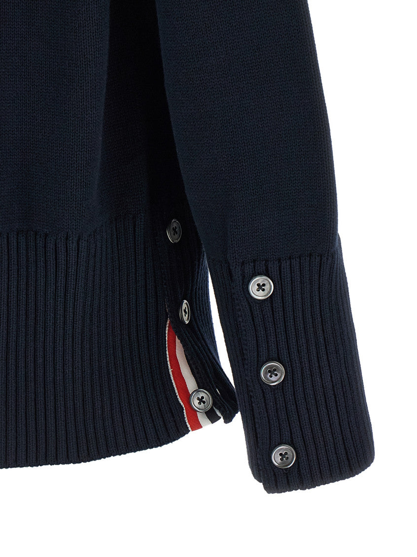 Navy Blue V Neck Cardigan 4