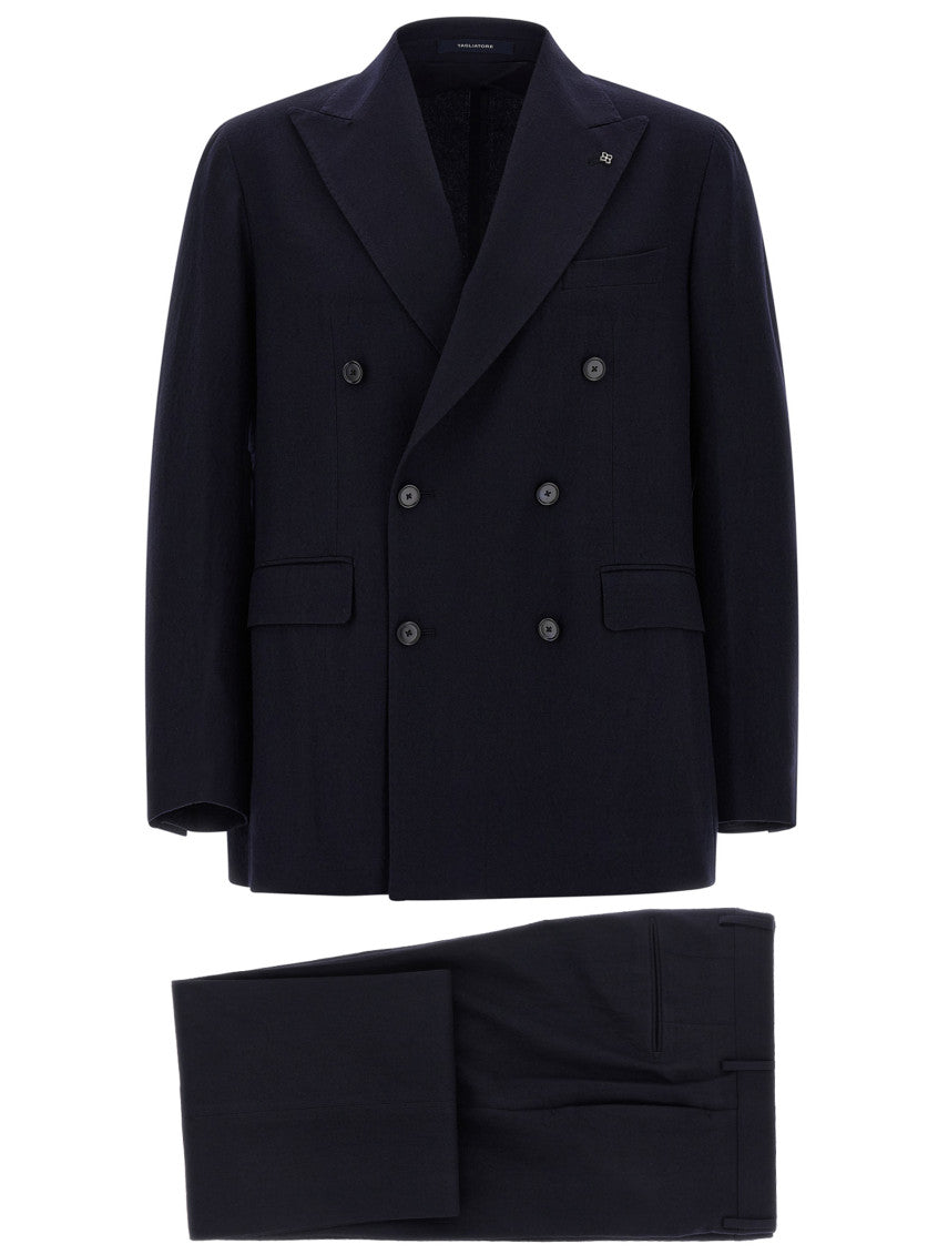 Dark Blue Peaked Lapel Suit 1