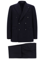 Dark Blue Peaked Lapel Suit 1