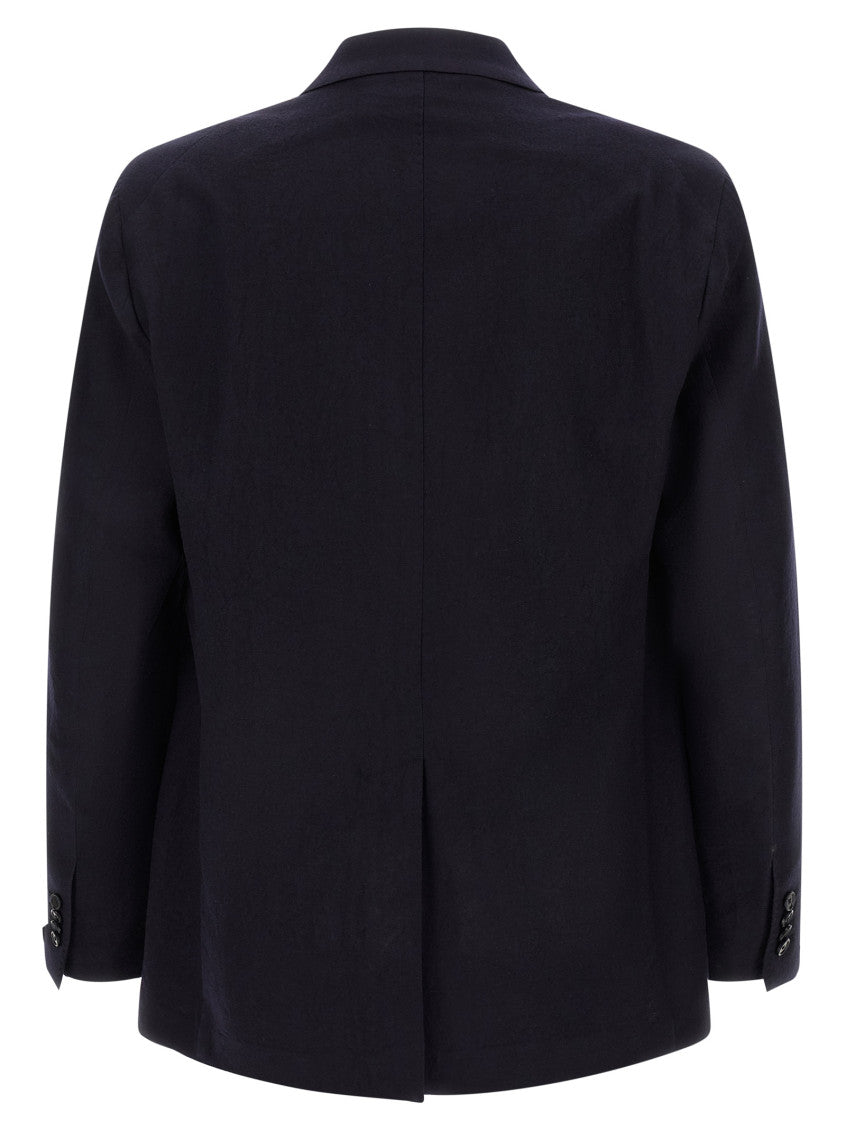 Dark Blue Peaked Lapel Suit 2