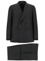 Dark Grey Striped Suit 1