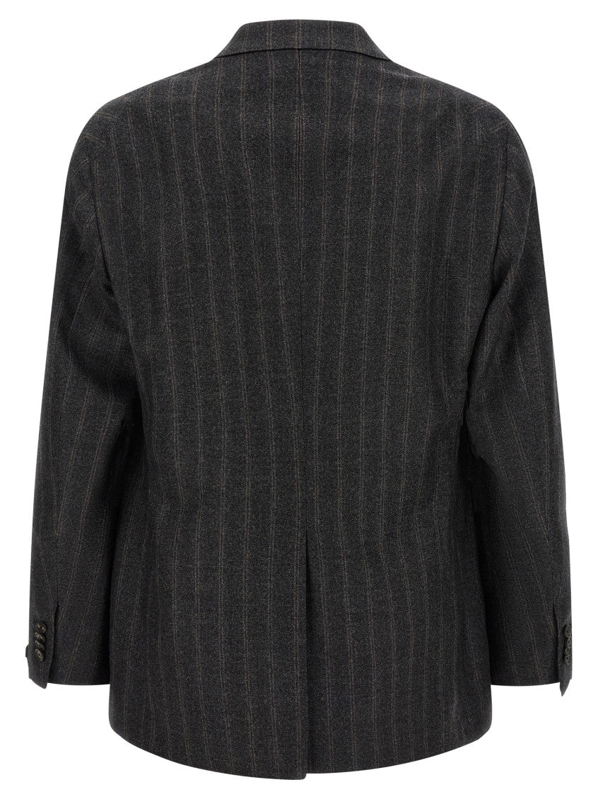 Dark Grey Striped Suit 2