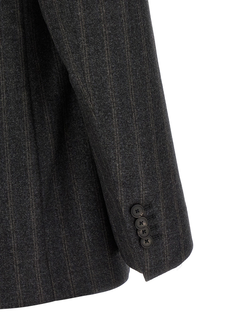 Dark Grey Striped Suit 3