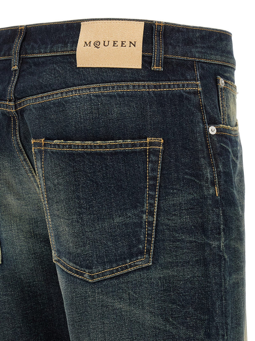 Blue Relaxed Mid Rise Jeans 4
