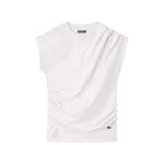 White Solid Crew Neck T-Shirt 1