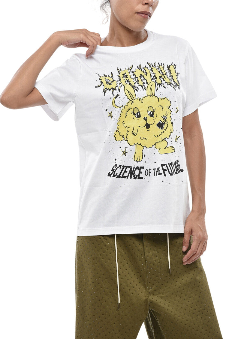 White Graphic Crew Neck T-Shirt 1