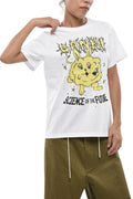 White Graphic Crew Neck T-Shirt 1