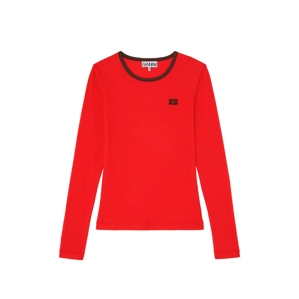 Red Logo Crew Neck T-Shirt 1