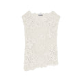 Off White Crochet Round Neck T-Shirt 1