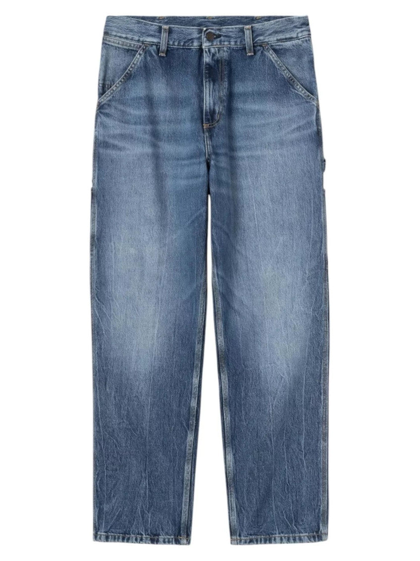 Blue Relaxed Mid Rise Jeans 1