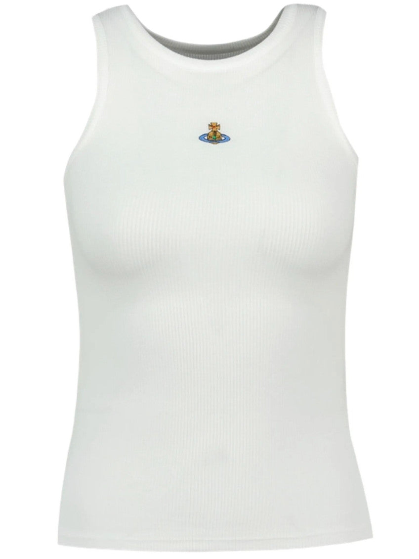 White Round Neck Top 1