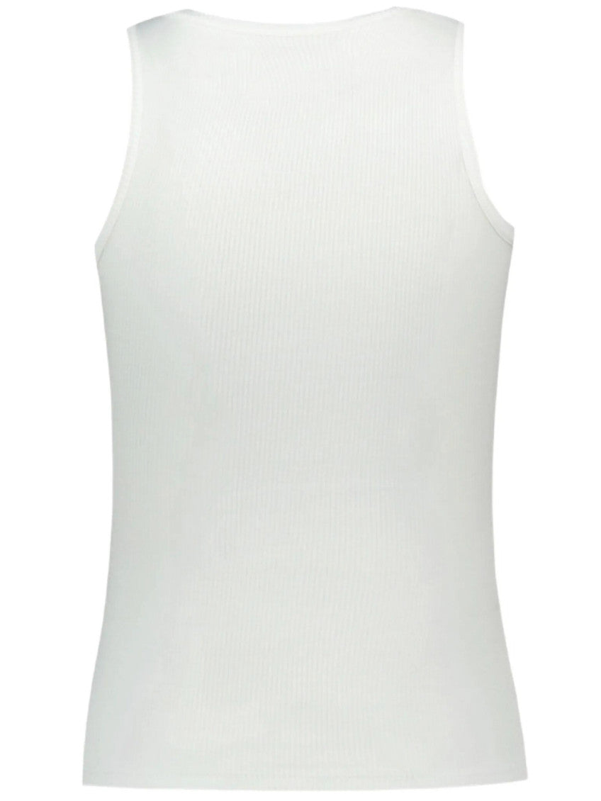 White Round Neck Top 2