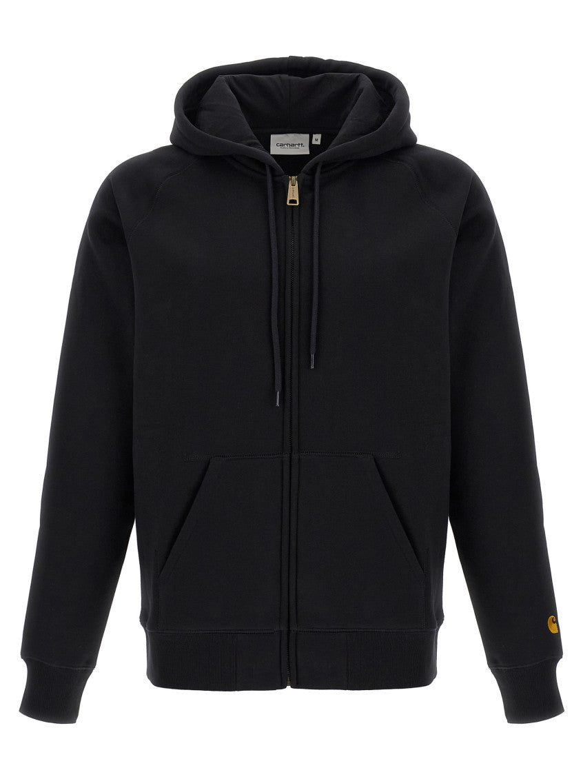 Black Logo Regular Hoodie 1