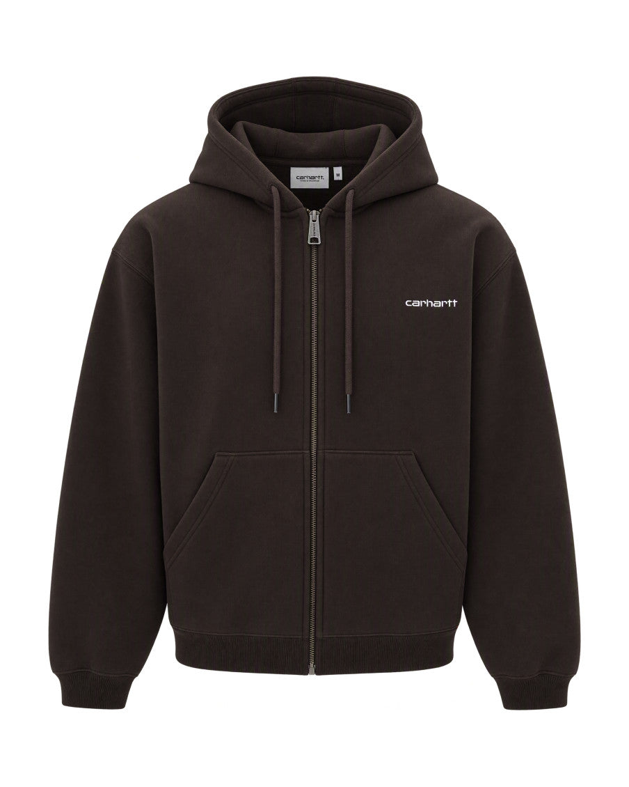 Dark Brown Logo Hoodie 1