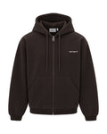 Dark Brown Logo Hoodie 1
