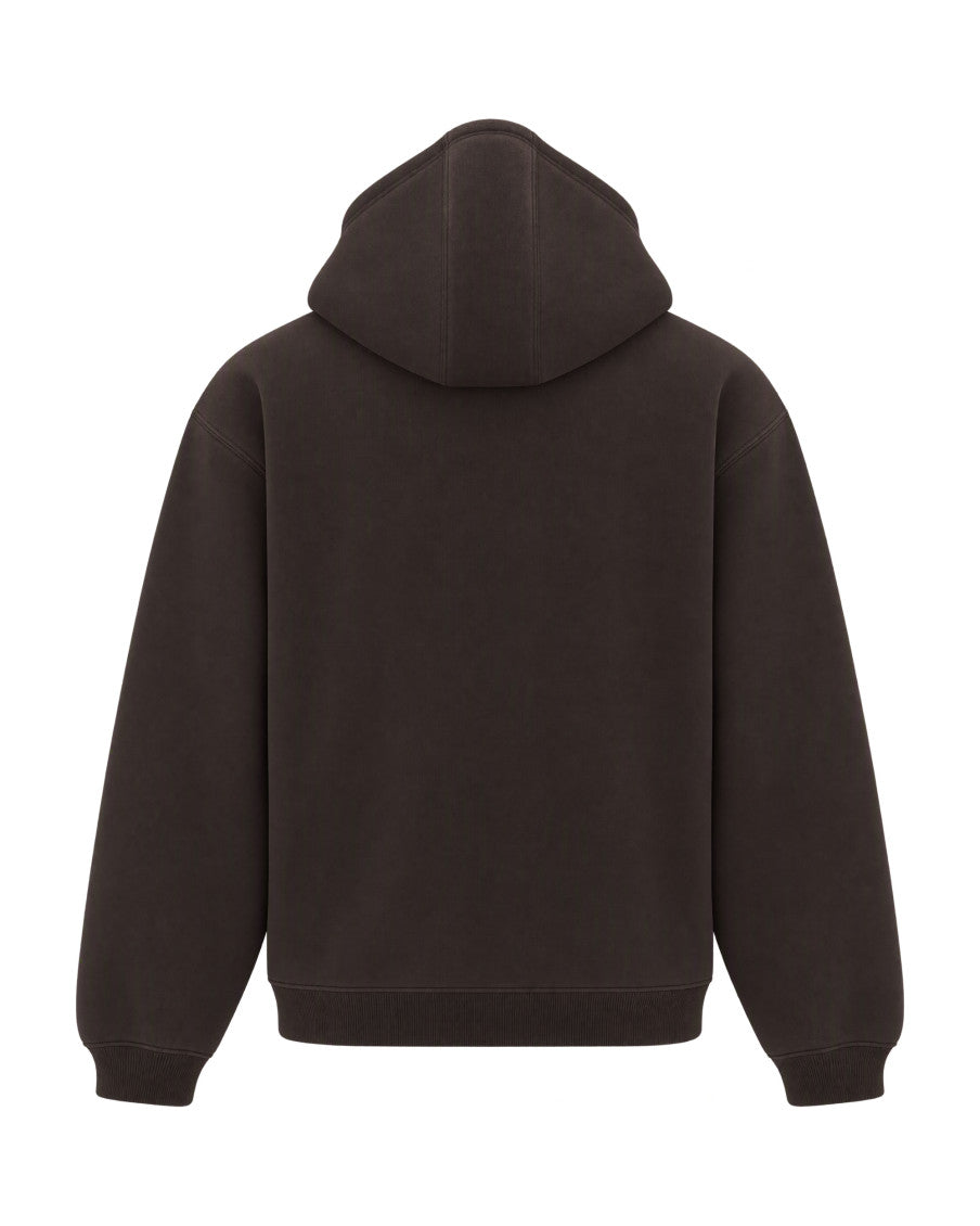 Dark Brown Logo Hoodie 2