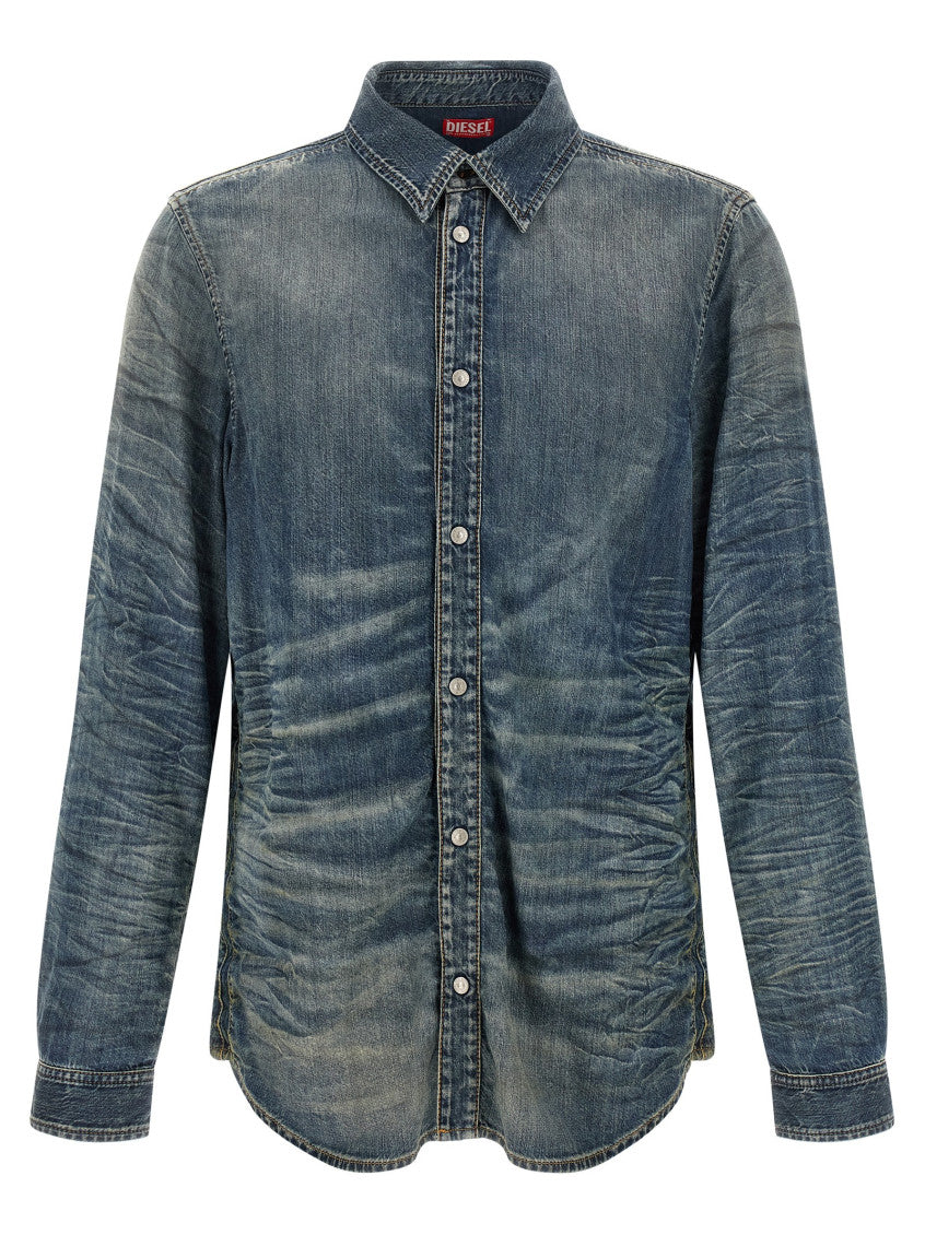 Blue Regular Denim Shirt 1