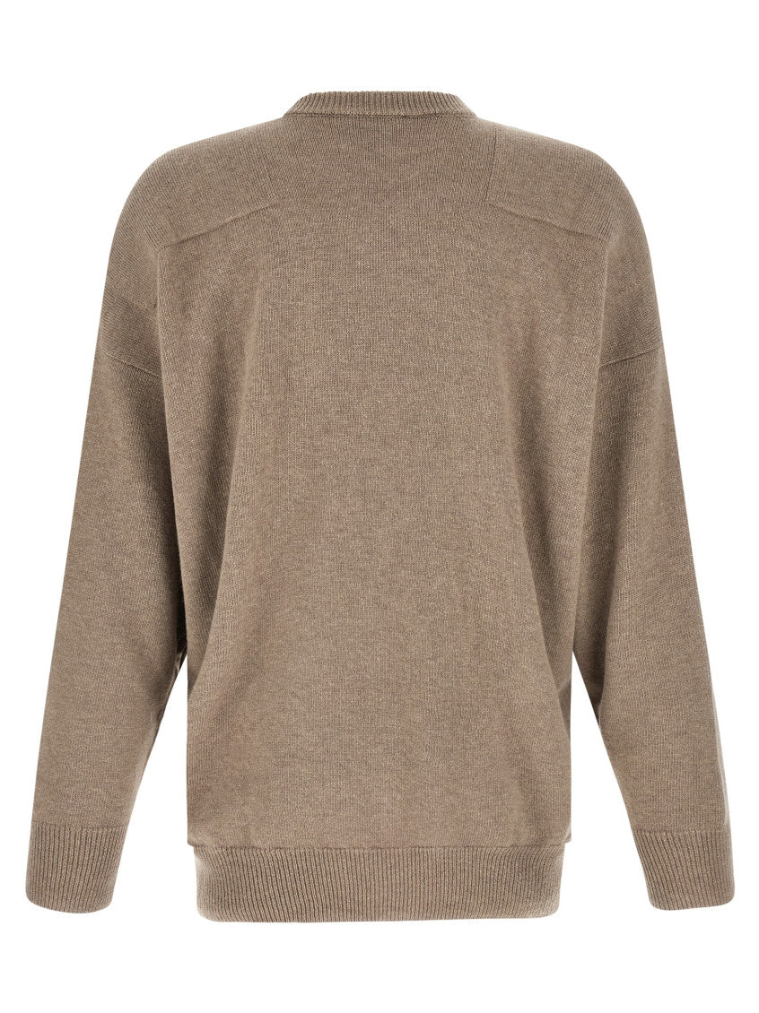 Beige Crew Neck Sweater 2