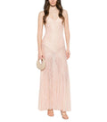 Light Pink Sweet Heart Neck Maxi Dress 1