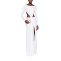 White Boat Neck Maxi Dress 1