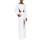 White Boat Neck Maxi Dress 1