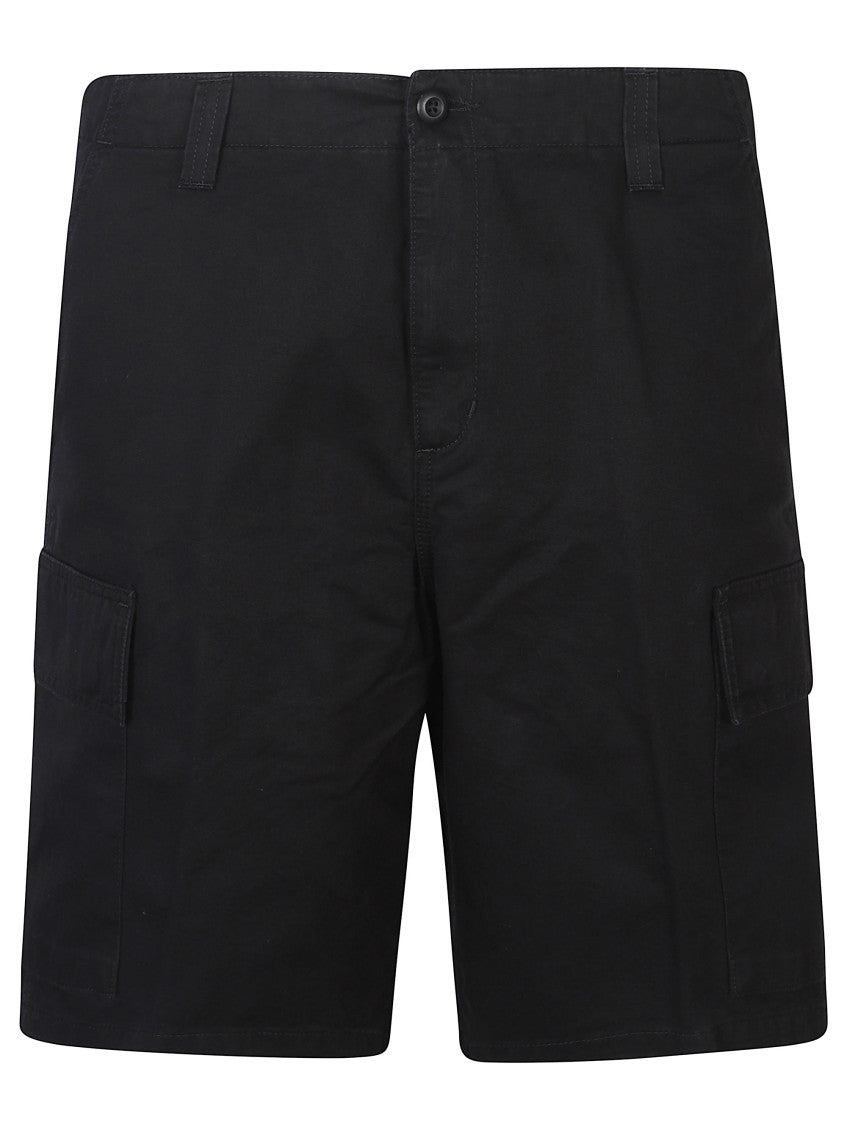Black Regular Solid Shorts 1
