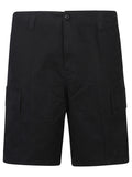Black Regular Solid Shorts 1