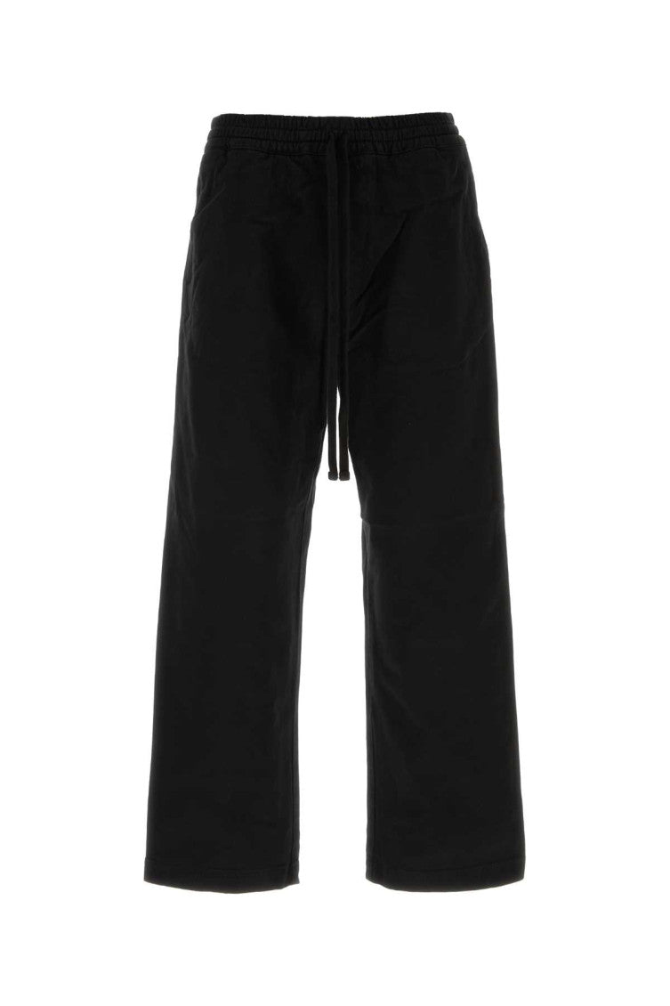 Black Relaxed Drawstring Pants 1
