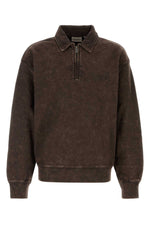 Dark Brown Polo Sweatshirt 1
