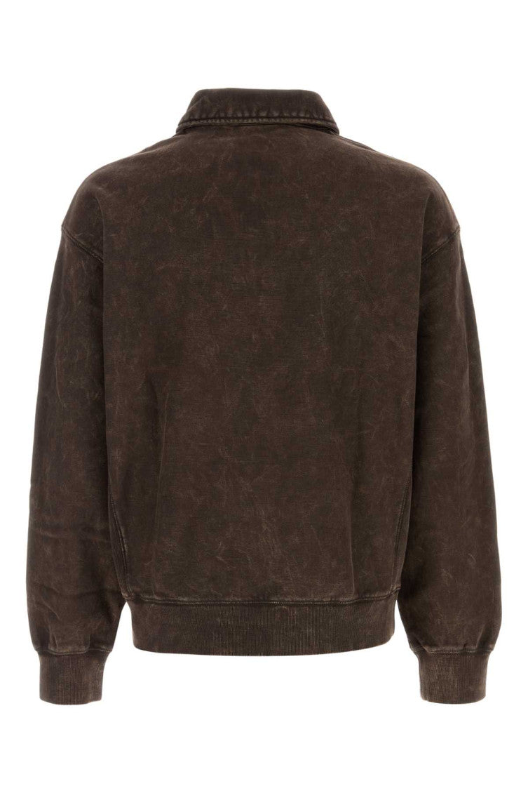 Dark Brown Polo Sweatshirt 2