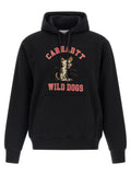 Black Graphic Loose Hoodie 1