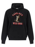 Black Graphic Loose Hoodie 1