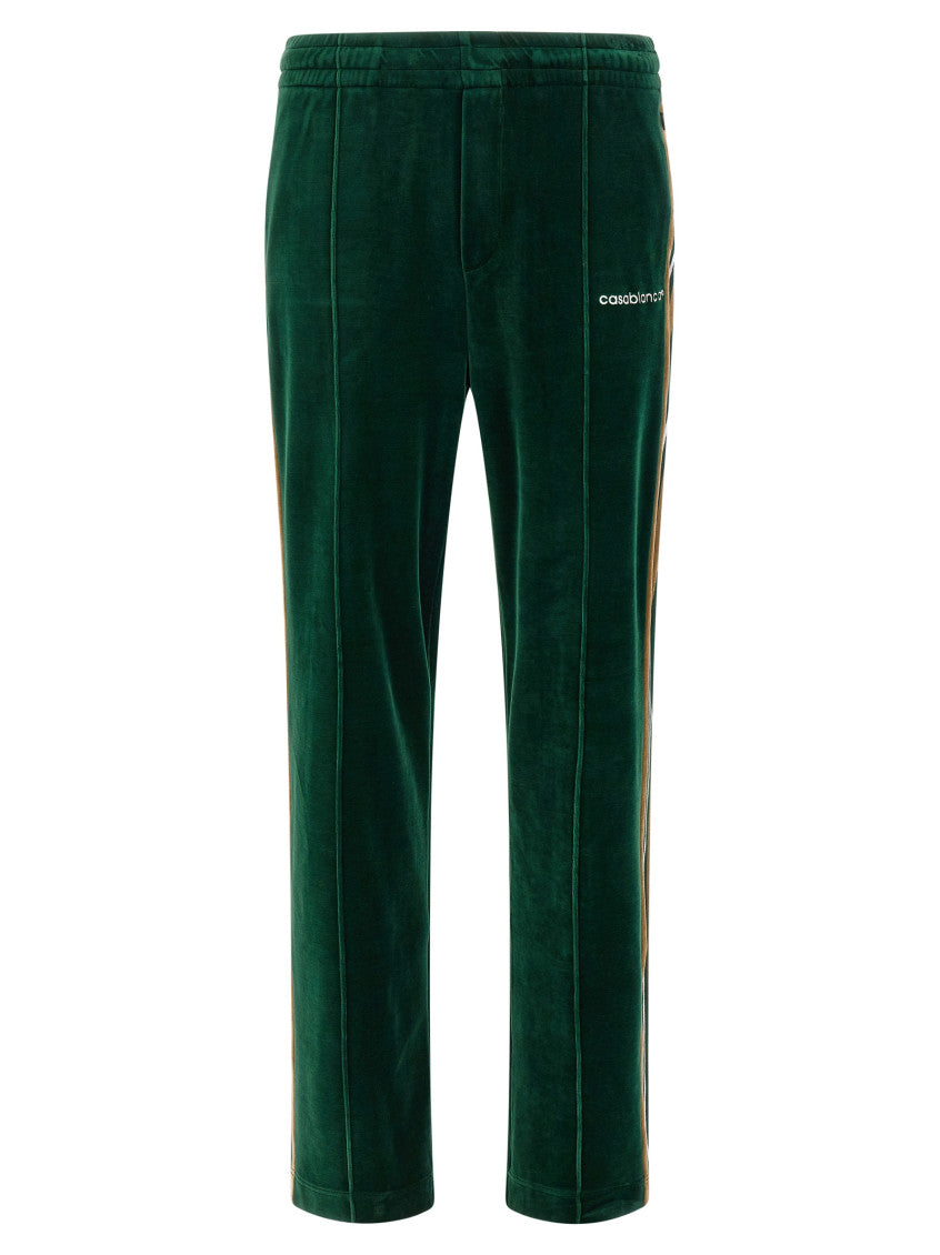 Green Straight Track Pants 1