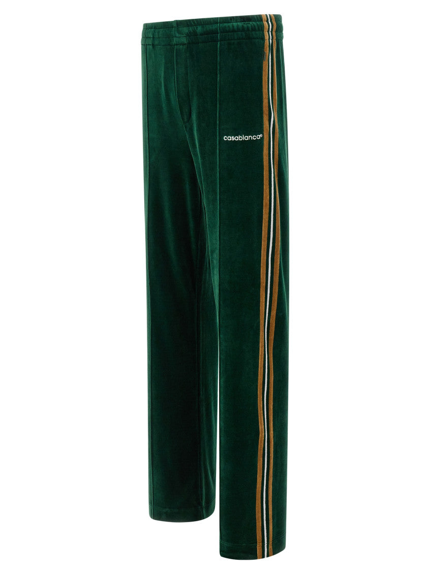 Green Straight Track Pants 3